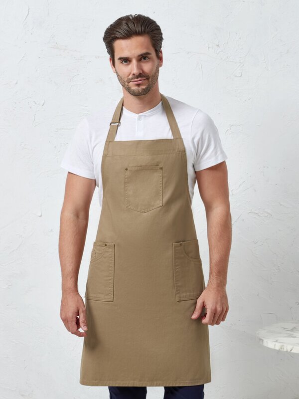 Chino cotton bib apron Thumbnail
