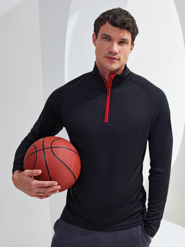 Long Sleeve Performance ¼ zip TriDri® Thumbnail