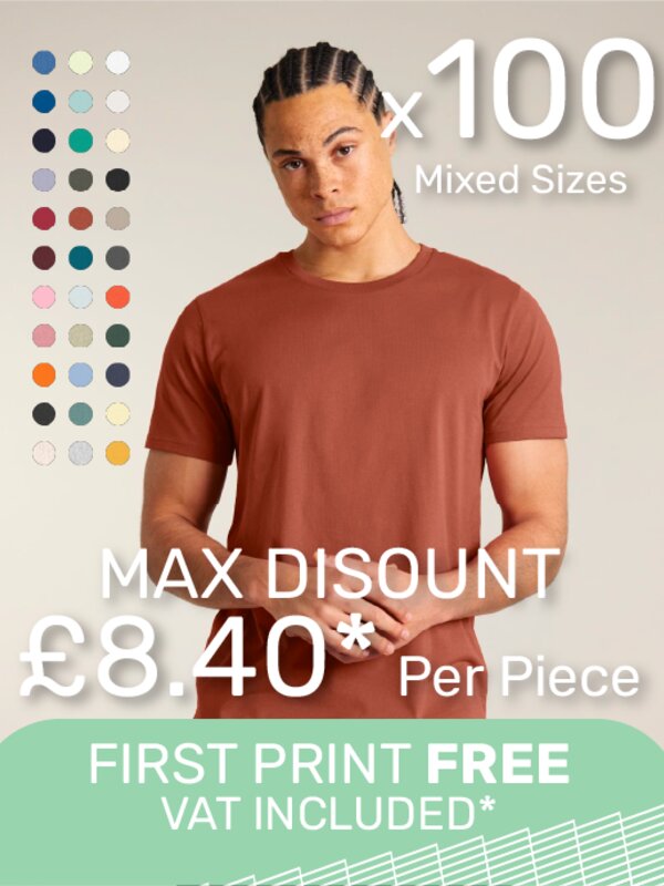 x100 Unisex Organic T-Shirt Bundle Thumbnail